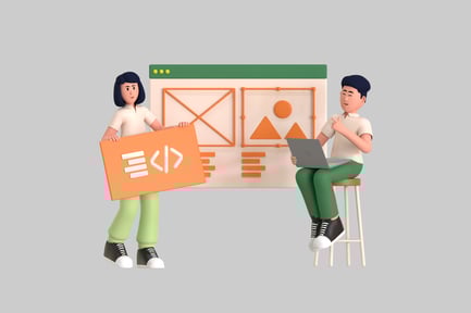 Preview: Web Development Cartoon Characters