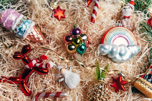 Preview: Box of Unusual Modern Christmas Baubles