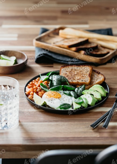 Preview: Healthy breakfast or lunch at home or cafe