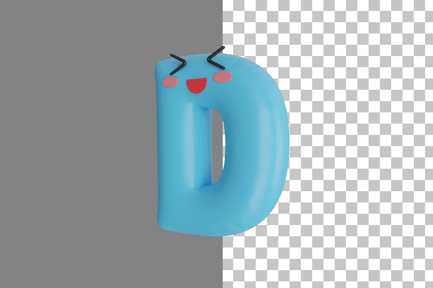 Preview: Cute Letter D 3D Icon