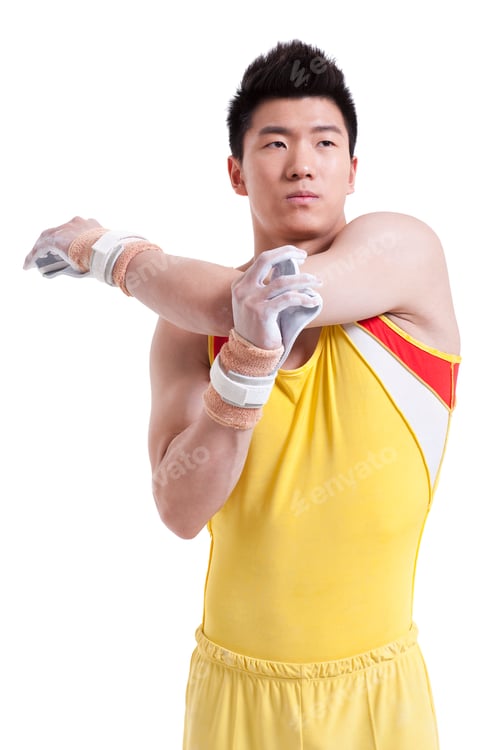 Preview: Gymnastic athlete warming up