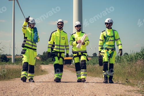 Preview: The engineering and technical team is preparing to install a large wind turbine