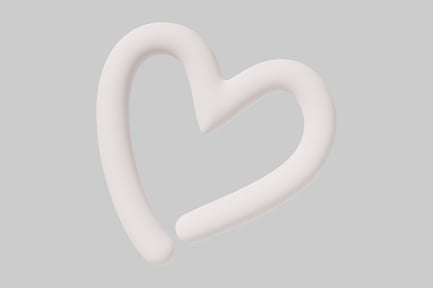 Preview: White heart against a light .