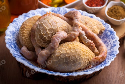 Preview: Stuffed belly mumbar. Turkish name; karin mumbar dolmasi