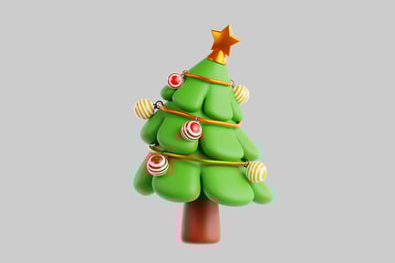 Preview: Cartoon christmas tree ornament