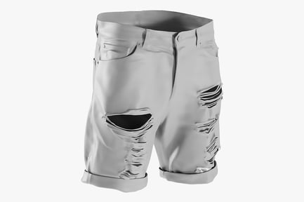 Preview: Ripped Denim: Men's Casual Jean Shorts