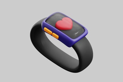 Preview: Fitness tracker with heart graphic