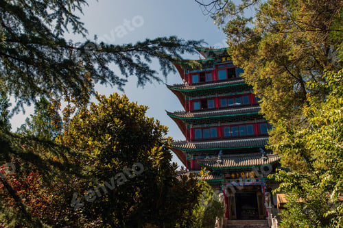 Preview: The view from Pagoda (Wangu Tower) on Lion Hill. Located in Old Town of Lijiang,