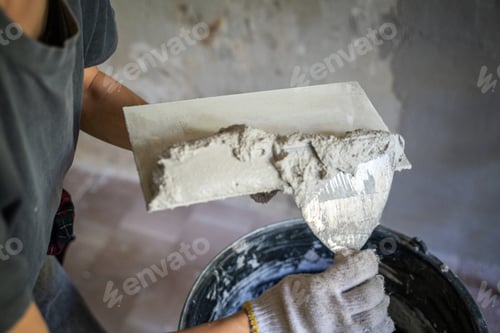 Preview: Repair works with plaster