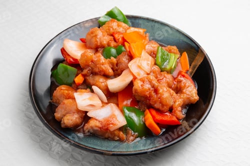 Preview: Sweet and sour pork typical chinese food