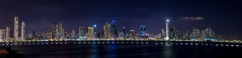 Preview: Panoramic view of Panama City Skyline at night - Panama City, Panama