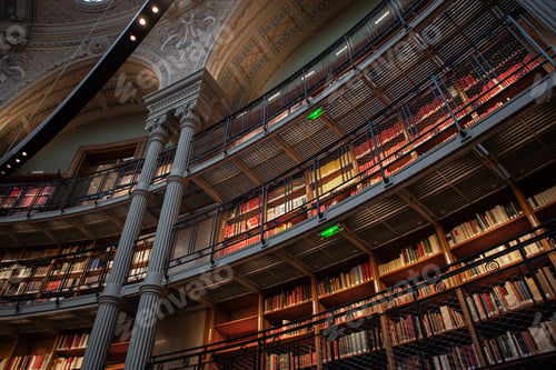 Preview: Books on shelves in a circular hall