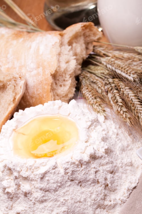 Preview: Different baking ingredients on the table