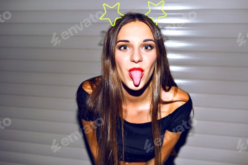 Preview: Young woman having fun