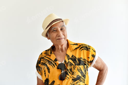 Preview: Cheerful asian senior old man