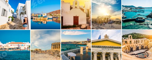 Preview: Collage of sights of Greece
