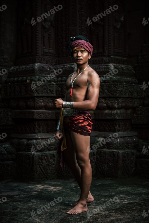 Preview: Handsome shirtless man in beautiful dress on legend love story