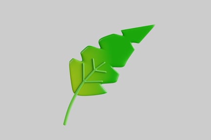Preview: Stylized green tropical leaf