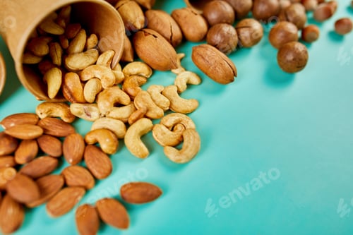 Preview: Assorted nuts in a in eco friendly cups, Rich in minerals and vegan protein
