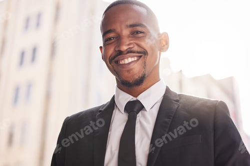 Preview: Cropped portrait of a handsome young businessman on his morning commute into work