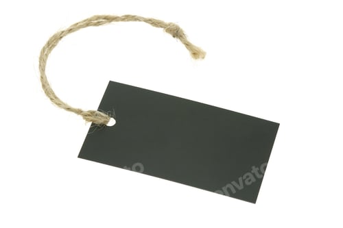 Preview: Blank paper label with raffia string