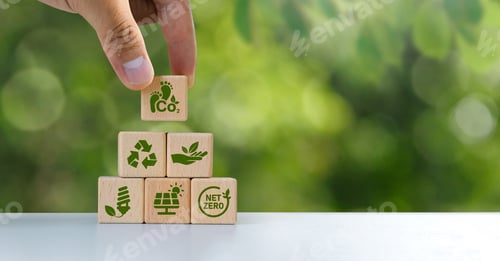 Preview: Reducing carbon emissions carbon neutral concept Net zero greenhouse gas emissions target