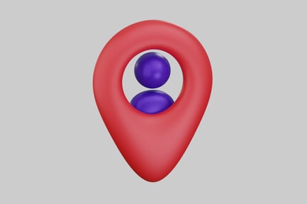 Preview: Location pin with user icon