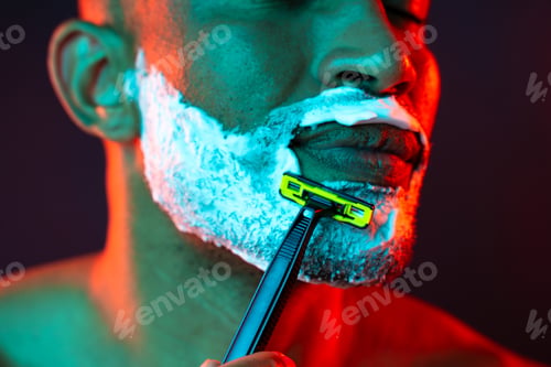 Preview: Beauty portrait of middle-aged hispanic black handsome man