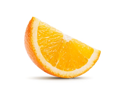 Preview: Orange fruit slice isolate on white background