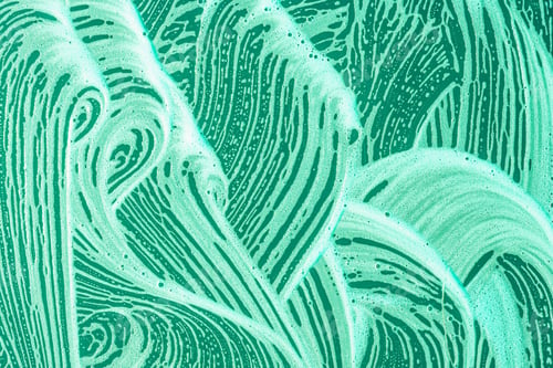 Preview: Drops- Liquid Foam. Fluid Aqua- Abstract Pattern Nature. Background- Cleansing Wash. Shampoo
