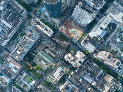 Preview: Aerial view of beautiful downtown landscape in shenzhen, China