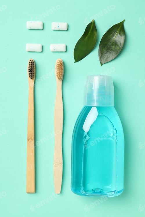 Preview: Concept of tooth or oral care, top view