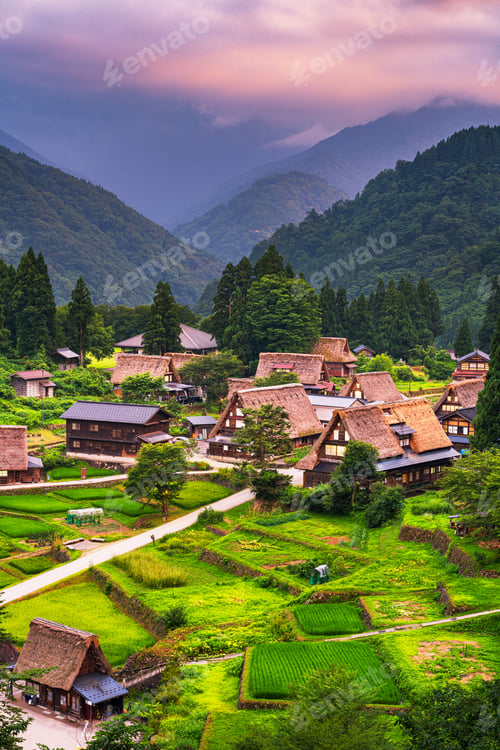 Preview: Ainokura, Toyama, Japan in the remote Gokayama Region