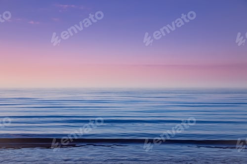 Preview: Beautiful sunset over Baltic sea. Natural background. Latvia. Afterglow, evening calm on the Sea