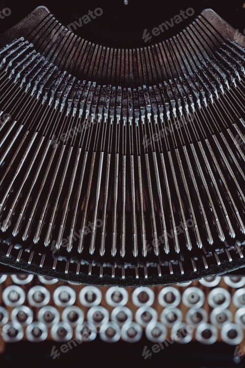Preview: Closeup sorts of typewriter