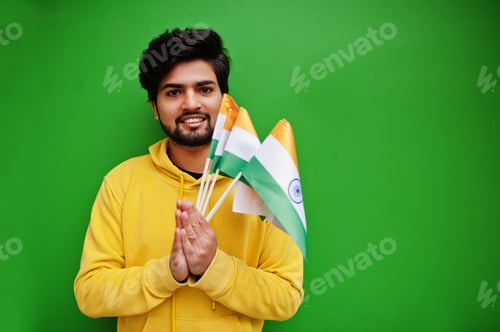 Preview: Asian man with flag