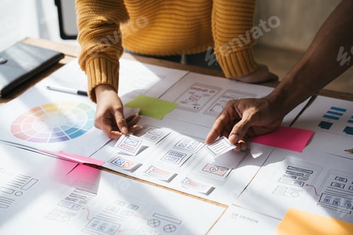 Preview: ux Graphic designer creative sketch planning application process development prototype wireframe for