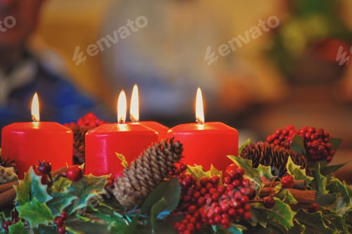 Preview: Advent crown with candles