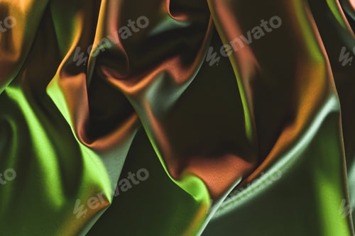 Visualização: vista de perto do pano de seda amarrotado escuro como pano de fundo