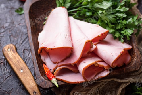 Preview: Sliced ham with spices