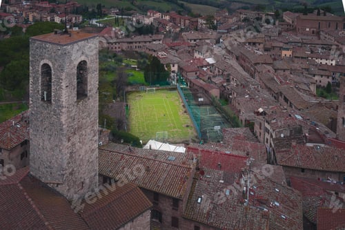 Preview: Aged city with football field