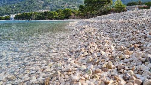 Preview: Macro shot of the coastal pebble in Dalmatia, Croatia, Europe. Bottom view