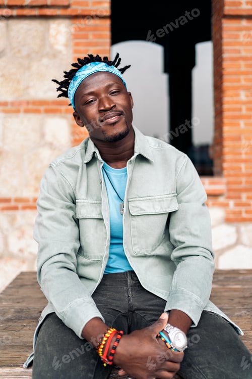 Preview: African Boy with Dreadlocks Portrait