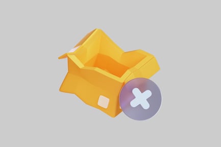 Aperçu: Corbeille jaune avec suppression