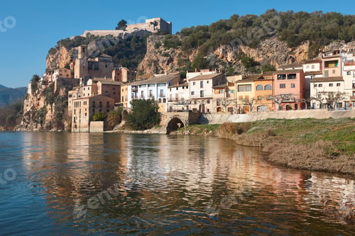 Preview: Historic village with medieval castle. Miravet, Tarragona. Catalunya, Spain