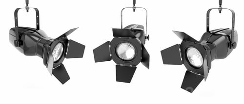 Preview: Spotlight or stage light on white isolated background