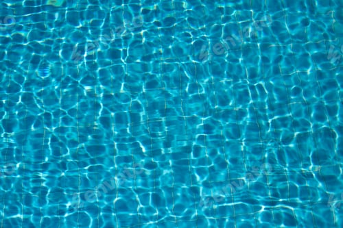 Preview: Abstract pool water surface and background with sun light reflection for text copy space