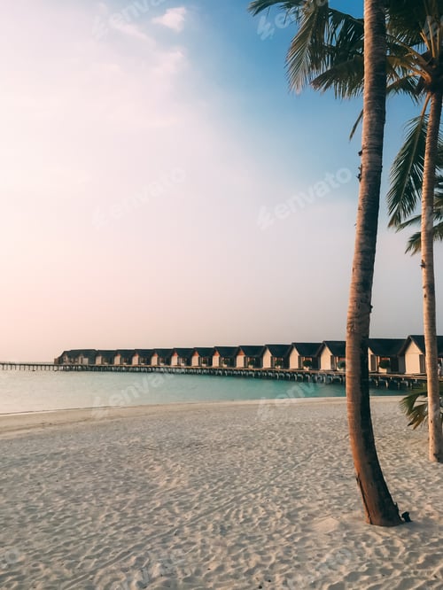 Preview: Maldives island luxury beach resort sunset