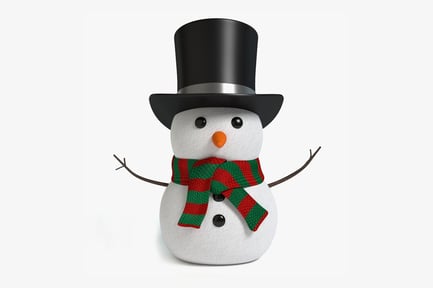 Preview: Festive Snowman with Top Hat