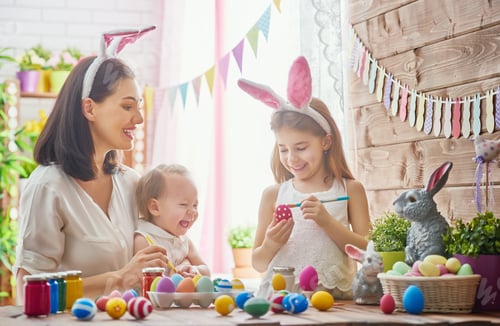 Preview: family preparing for Easter